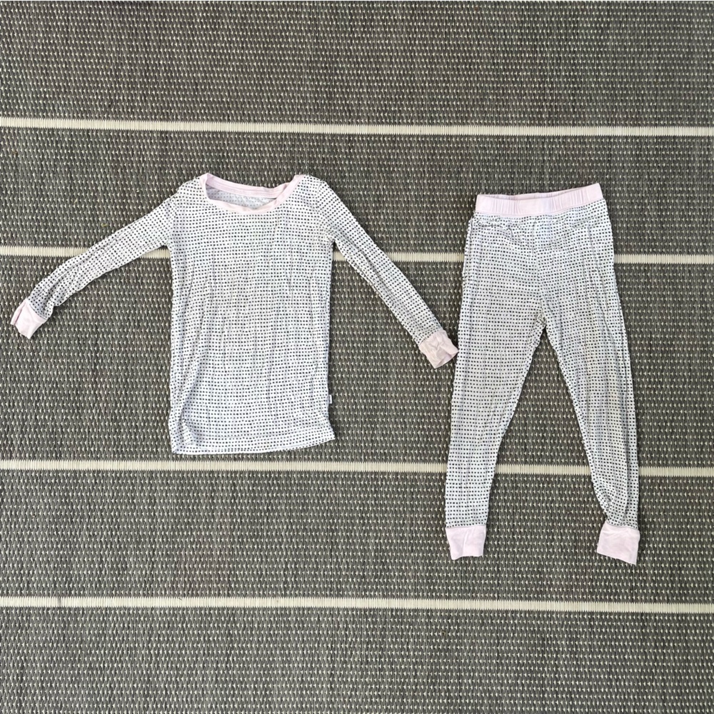Little Sleepies Pink Polka Dot Bamboo Viscose Two Piece Pajama Set